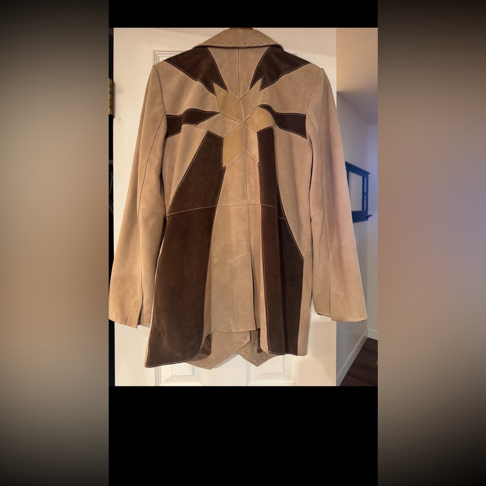 Free People x We The Free Shooting Star Medium - Tan Brown Suede Blazer Jacket